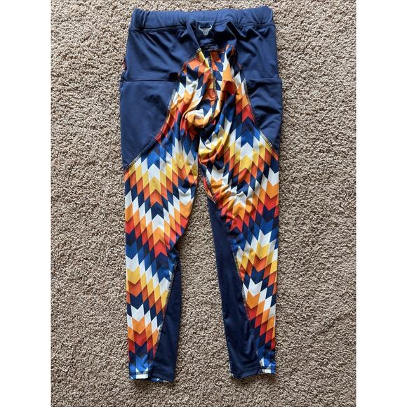 Matador Meggings Arrow Print Activewear Performance Leggings Pull On Pants Small - Picture 7 of 13